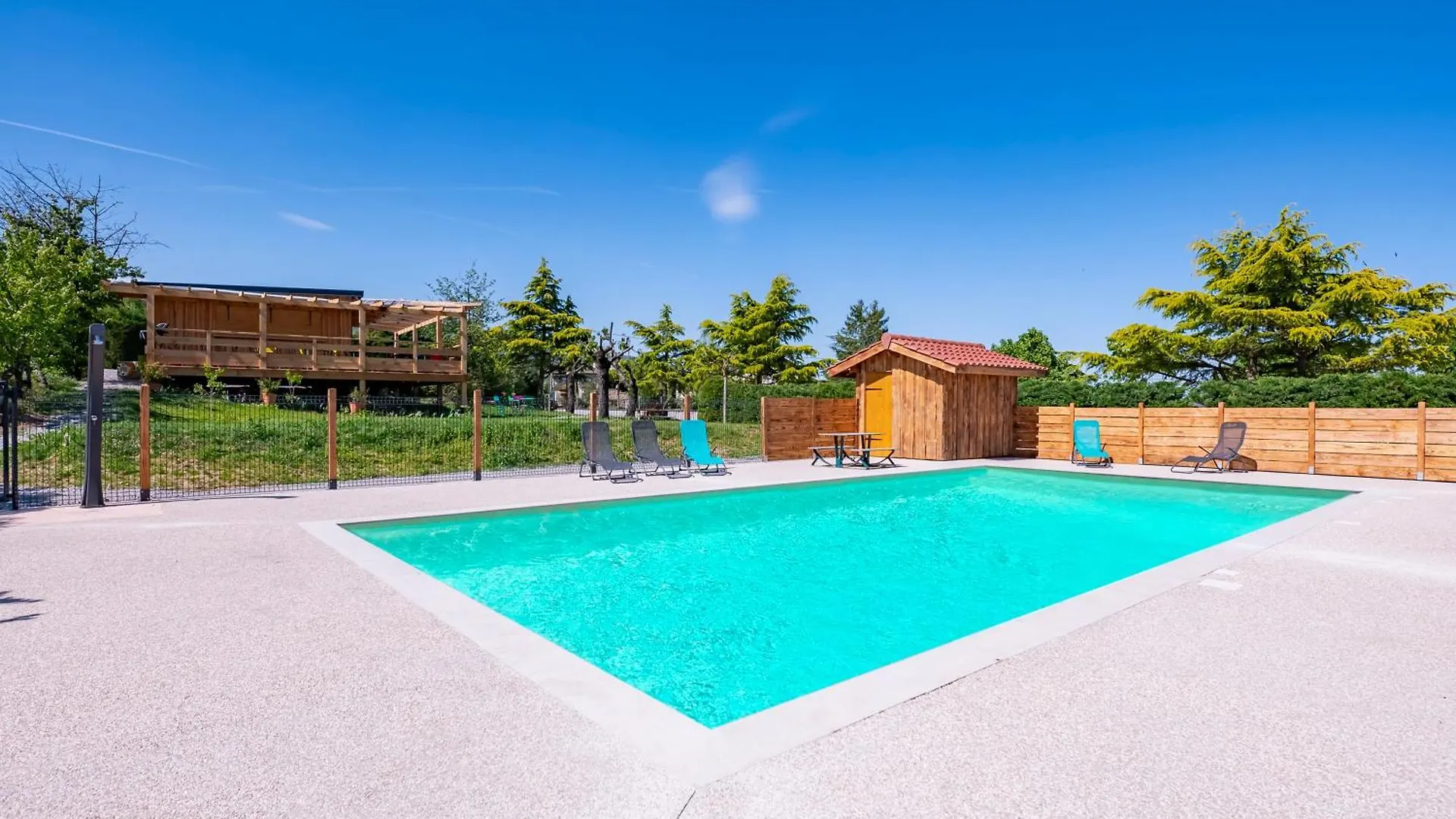 Kamp alanı Mobil Home 40 4-6 Personnes, Nature, Piscine Parc Du Pilat Saint-Appolinard
